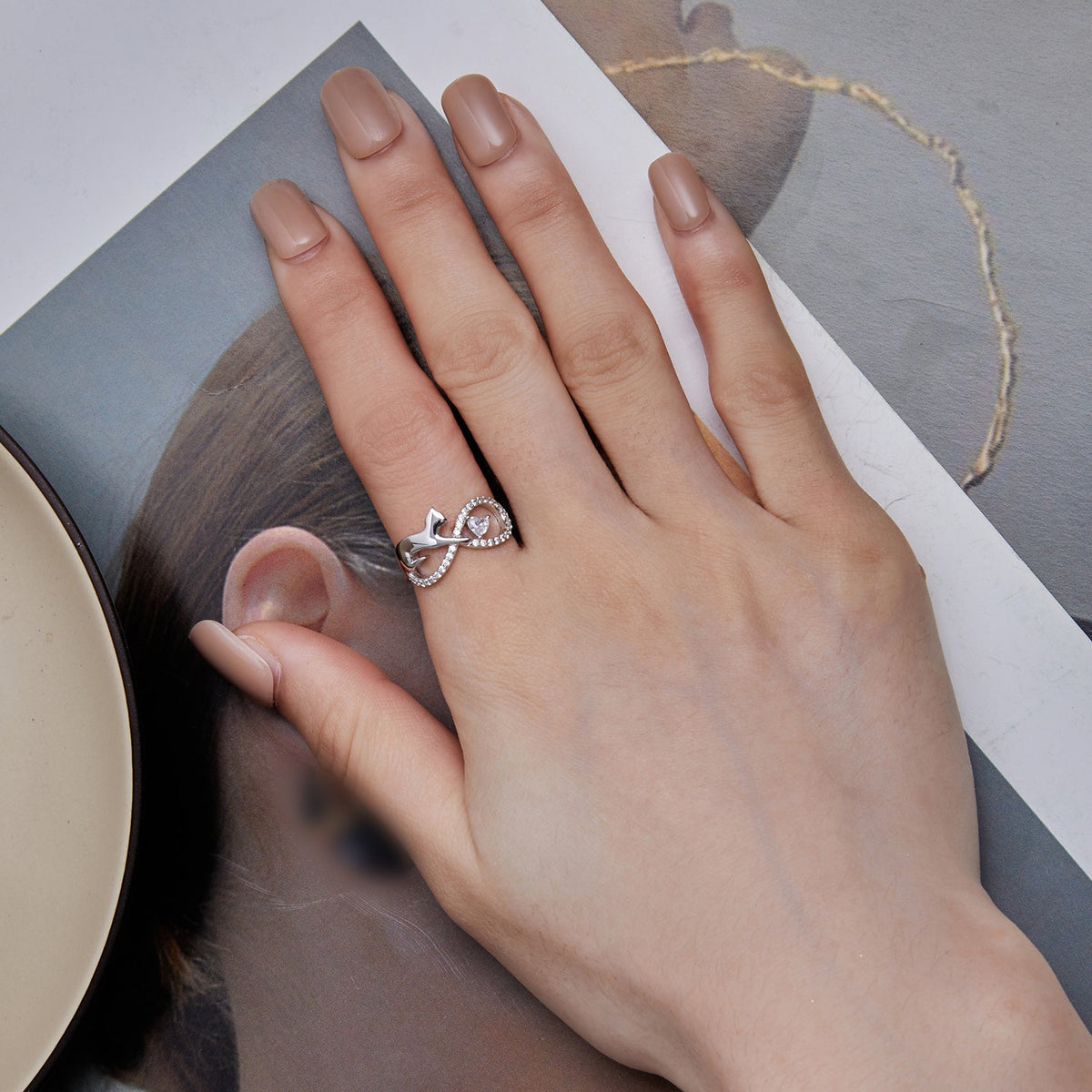 Bague en argent sterling 925 sertie pavé de ZC de 3 mm, taille 7.0 pour femme