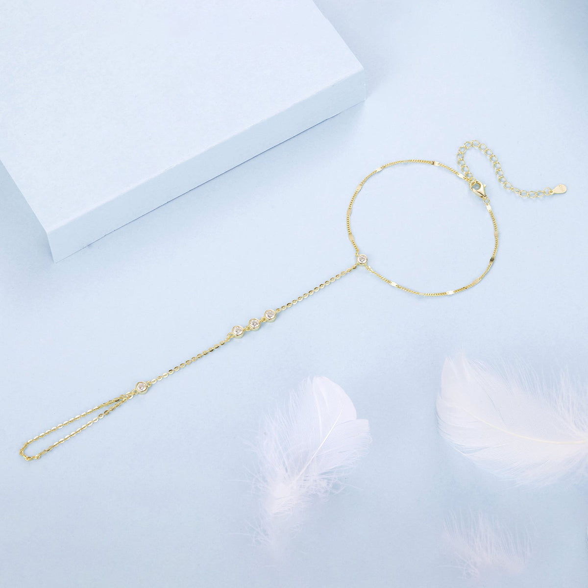 Bracelet ajustable en argent sterling 925 plaqué or blanc pour femme