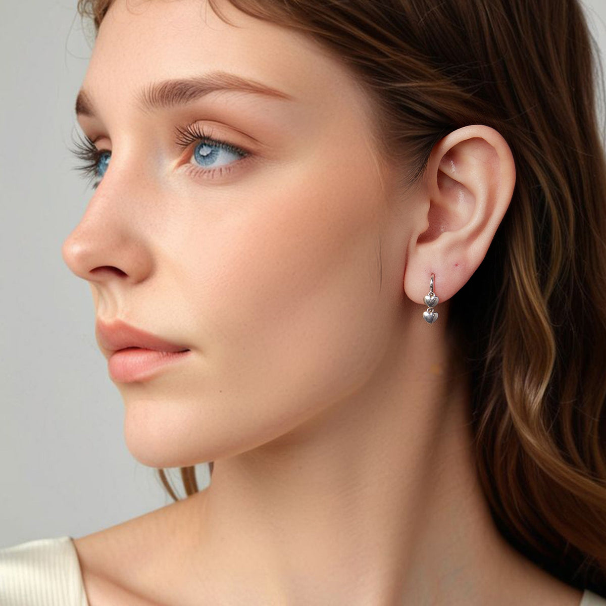 Boucles d'oreilles en argent sterling 925 1,8 x 0,5 cm pour femme