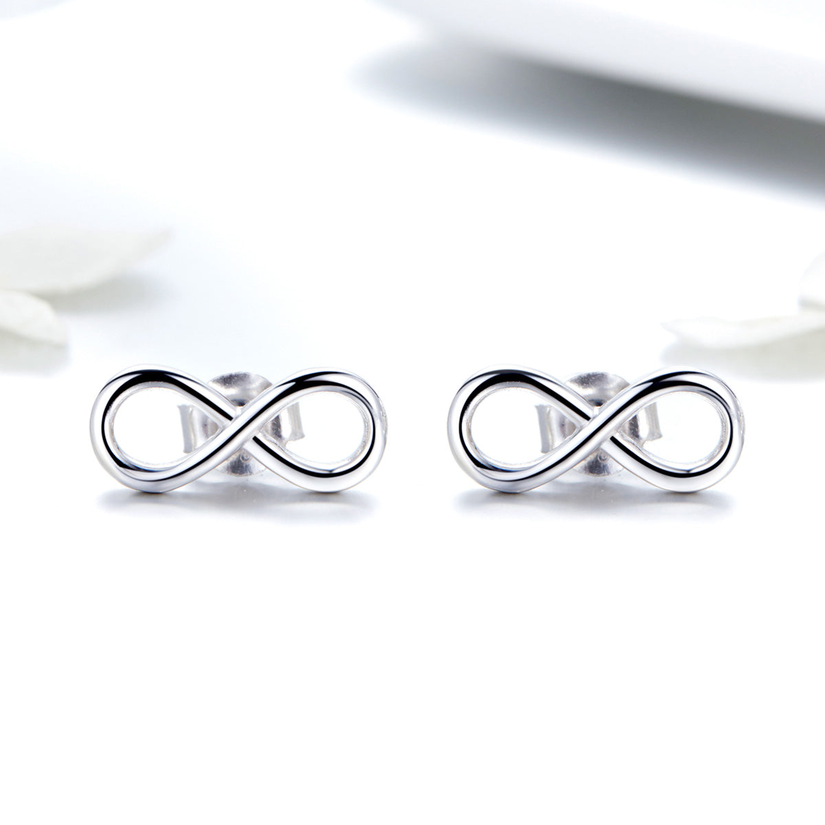Boucles d'oreilles en argent sterling 925 pour femme - 0,6*1,3 cm, plaqué platine