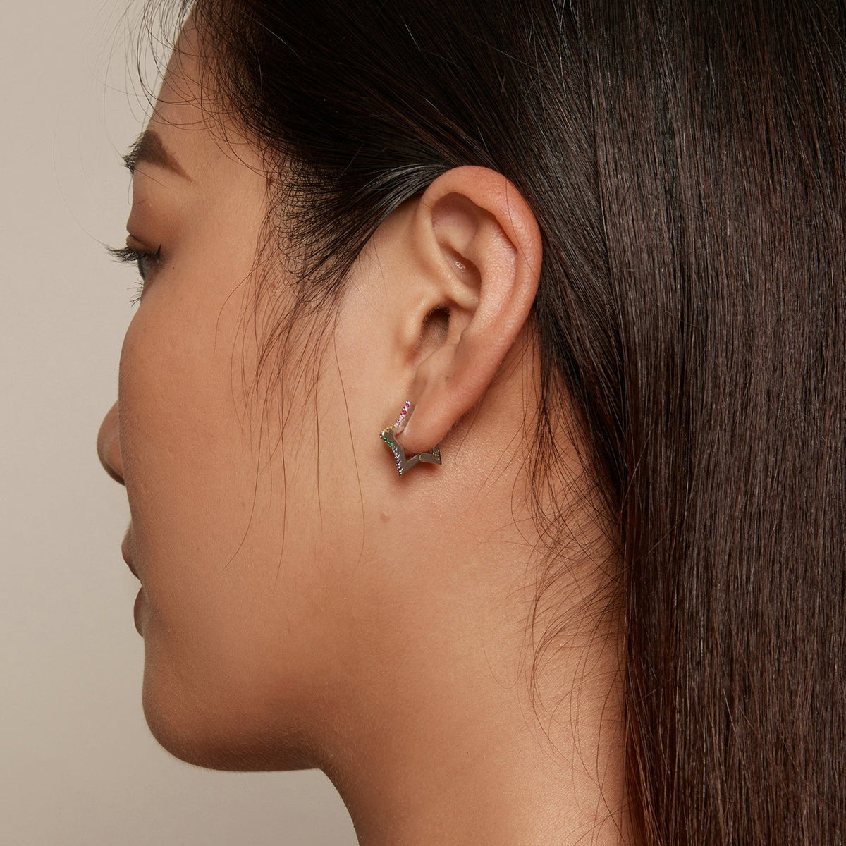 Boucles d'oreilles en argent sterling 925 avec zircons cubiques sertis pavé pour femmes