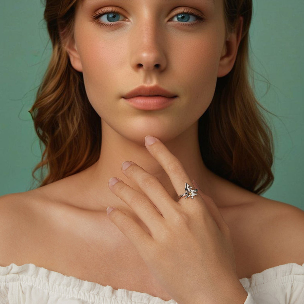 Bagues en argent sterling 925 plaqué or pour femmes