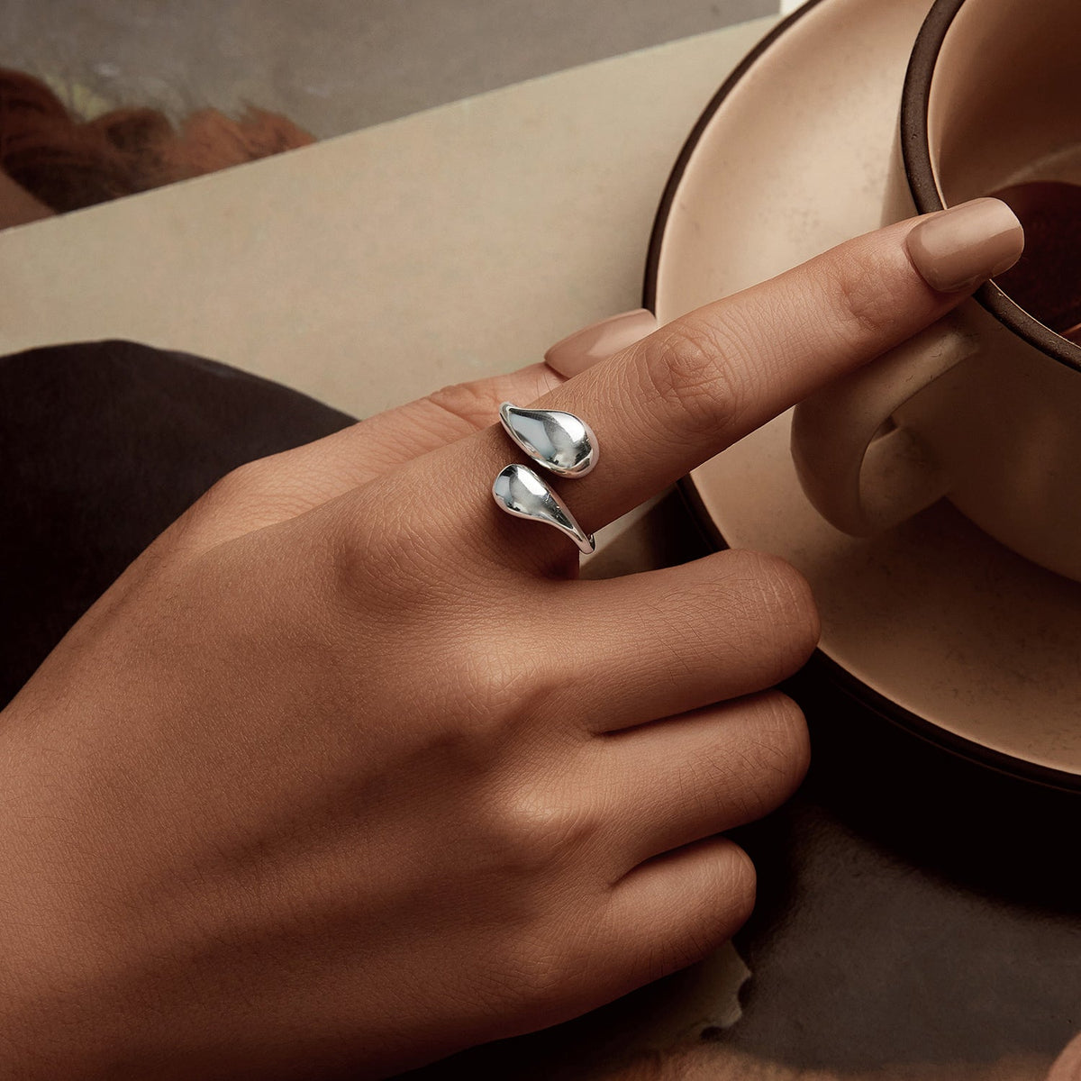 Bague en argent sterling 925 plaqué or pour femme