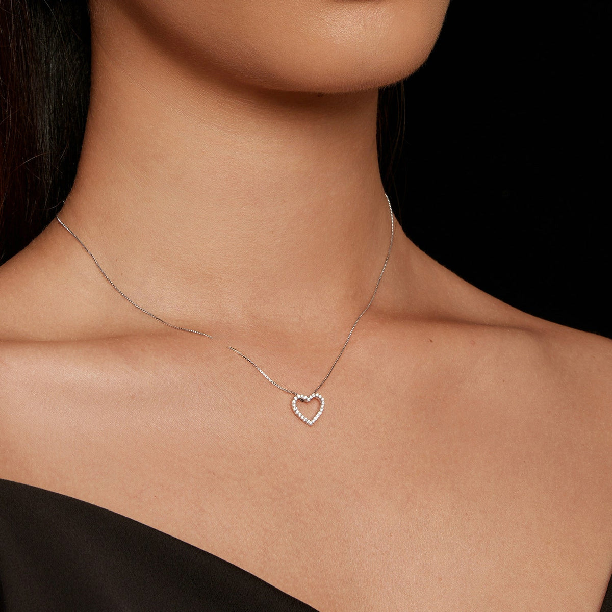Collier en argent sterling S925 avec moissanite, 400 mm + 50 mm, plaqué platine, femme
