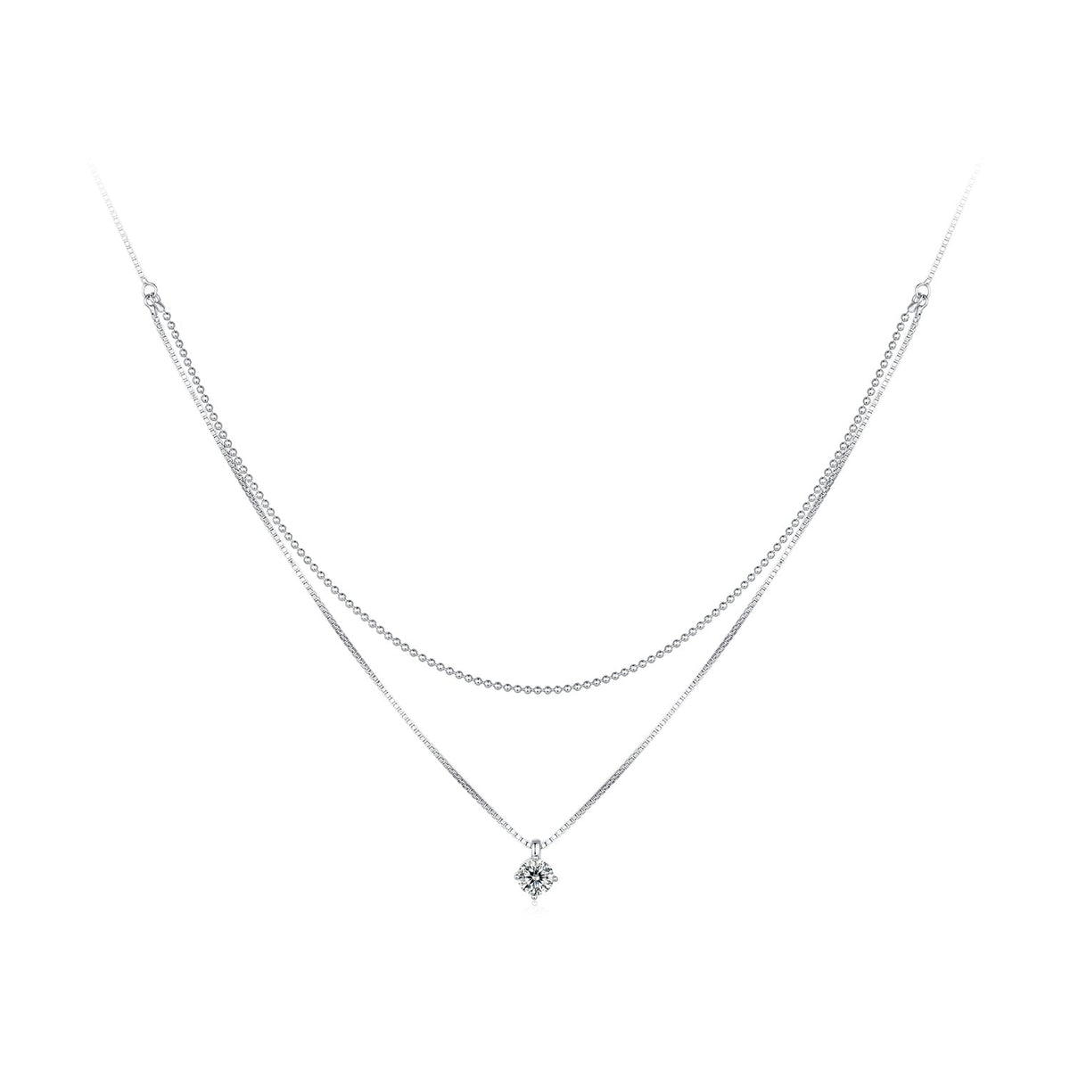 Collier en argent sterling 925 avec pendentif en oxyde de zirconium serti pavé de 8x6mm pour femme