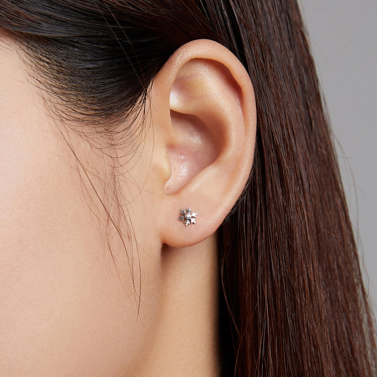 Boucles d'oreilles en argent sterling 925 avec pavé et finition oxydée