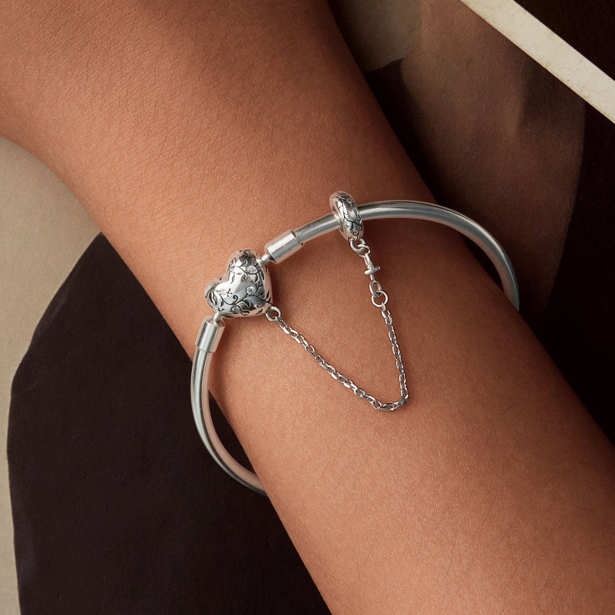Bracelet en argent sterling 925 avec zircons cubiques sertis pavé, taille 17,0 pour femmes