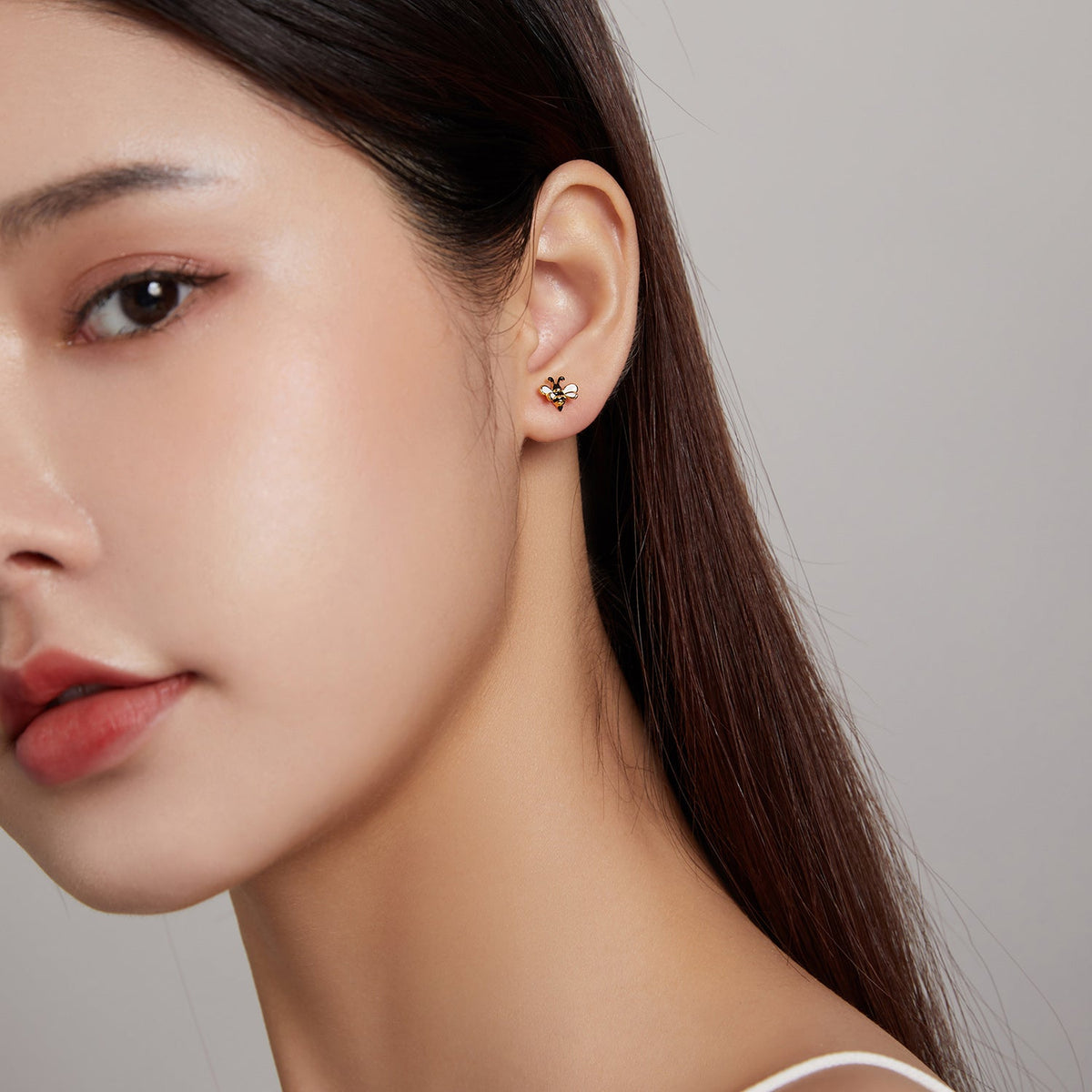 Boucles d'oreilles en argent sterling 925 émaillées et plaquées or
