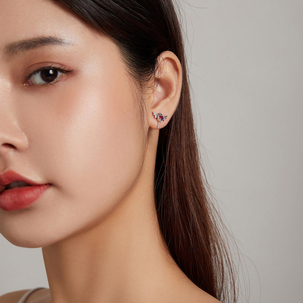 Boucles d'oreilles en argent sterling 925 oxydé avec pavé de zircons cubiques