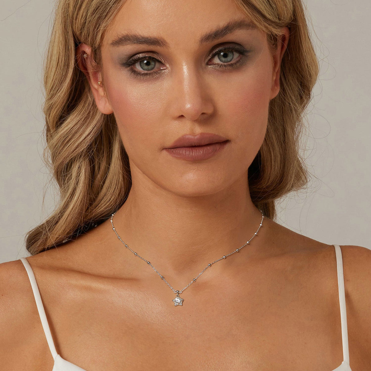 Collier 5mm Moissanite en Argent Sterling 925 pour Femme