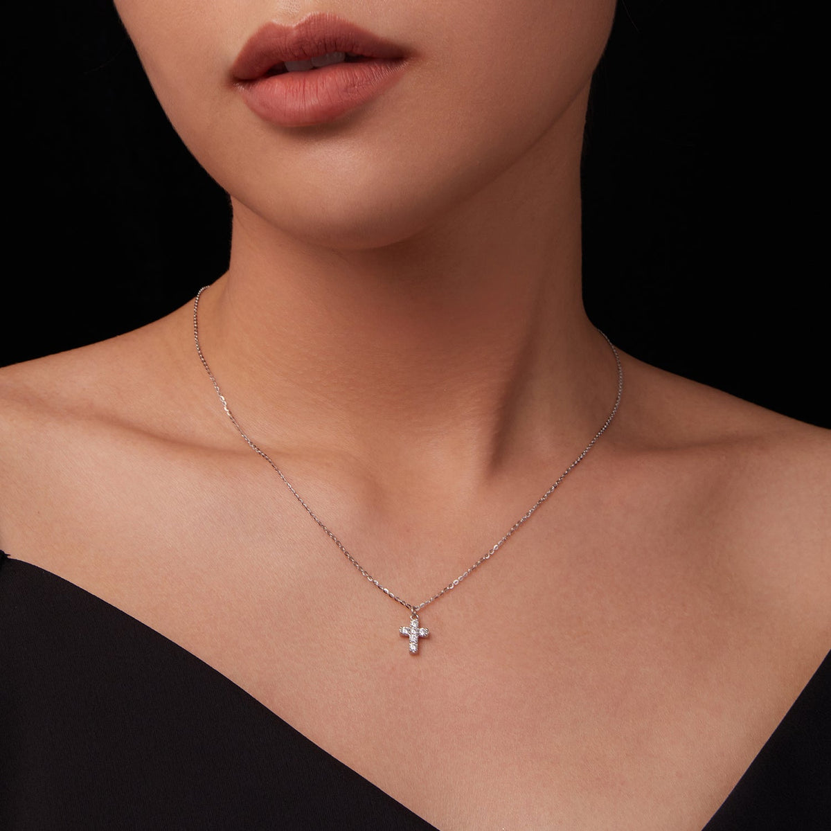 Collier Pendentif Moissanite en Argent Sterling 925 40+5cm pour Femme