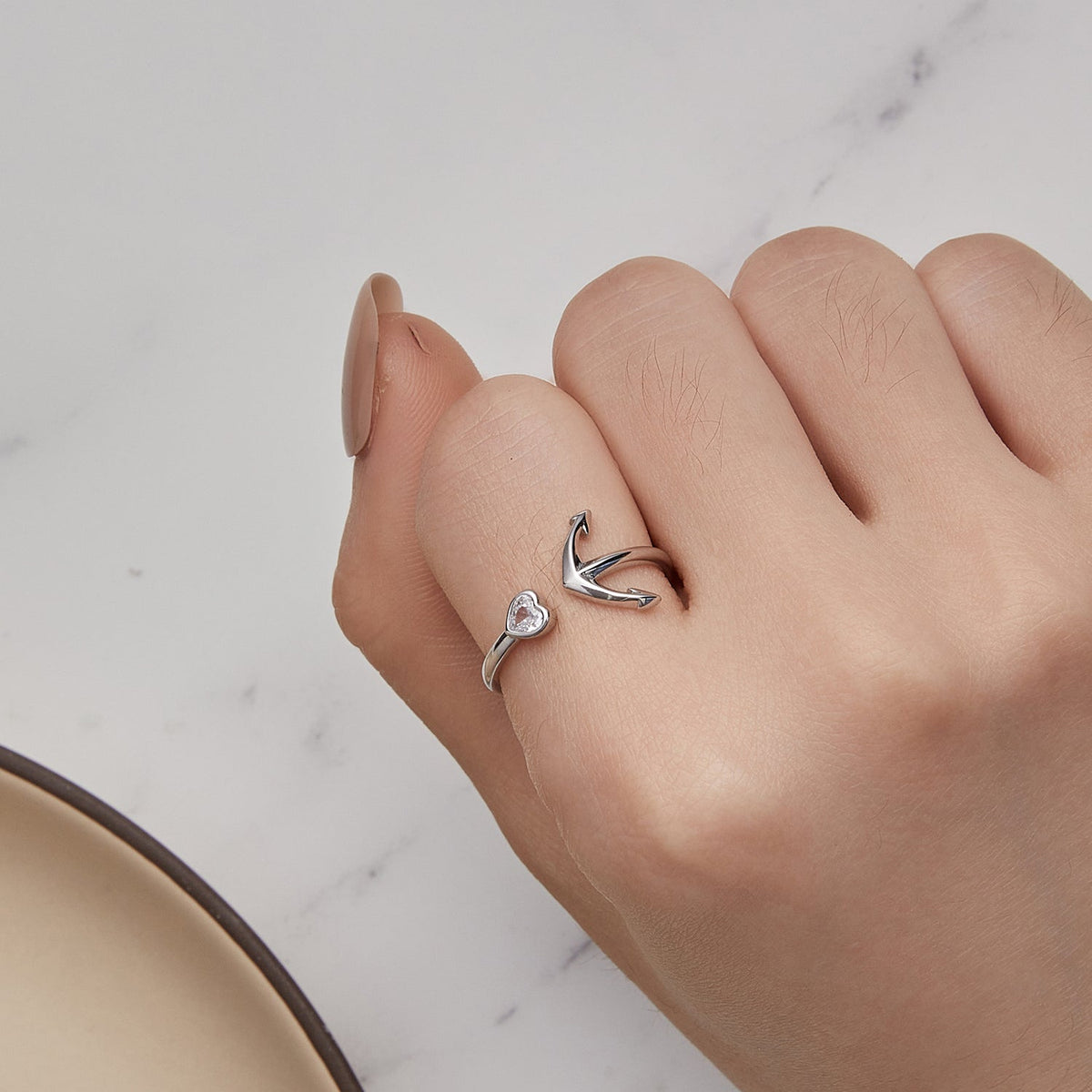 Bague pour homme en argent sterling 925 plaqué platine avec serti pavé