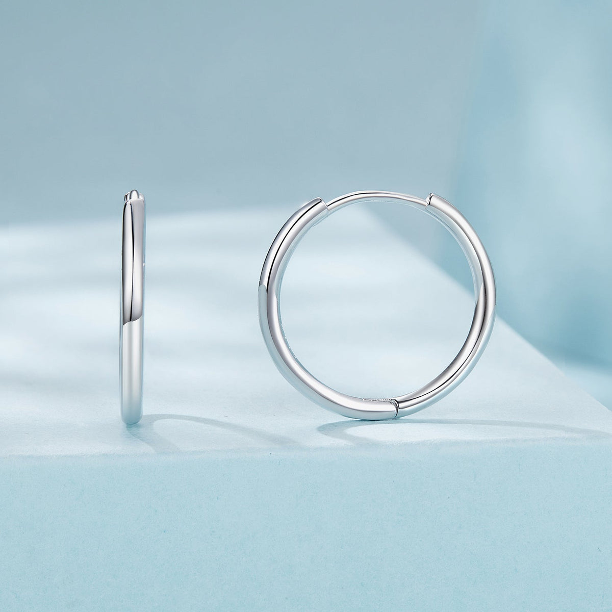 Boucles d'oreilles pour femmes en argent sterling 925 et plaqué or blanc