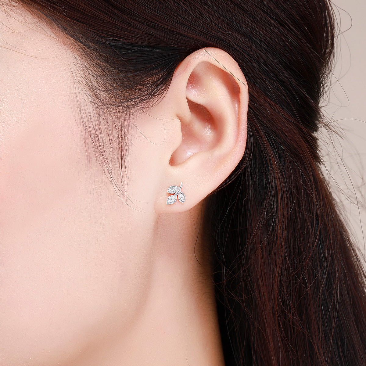 Boucles d'oreilles en argent sterling 925 oxydé avec pavé de zircons cubiques
