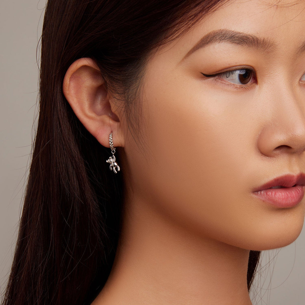 Boucles d'oreilles en argent sterling 925 plaqué platine