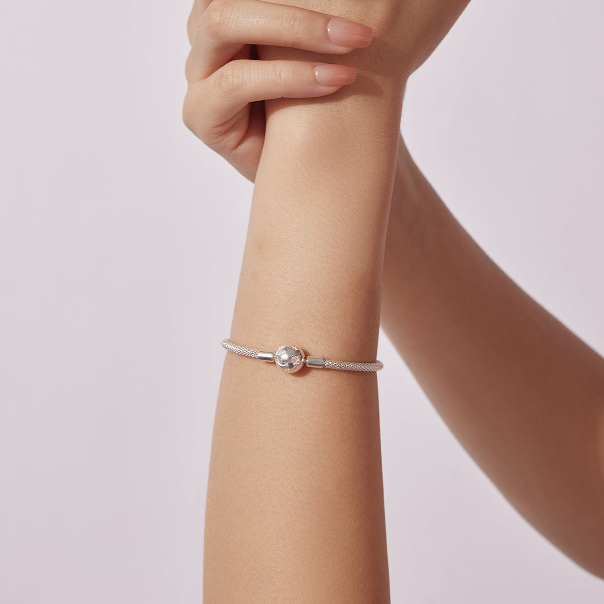 Bracelet pour femmes en argent sterling 925 avec pavé de zircone cubique, taille 17,0