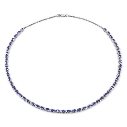 Collier en argent sterling .925 et tanzanite véritable de 10,00 carats