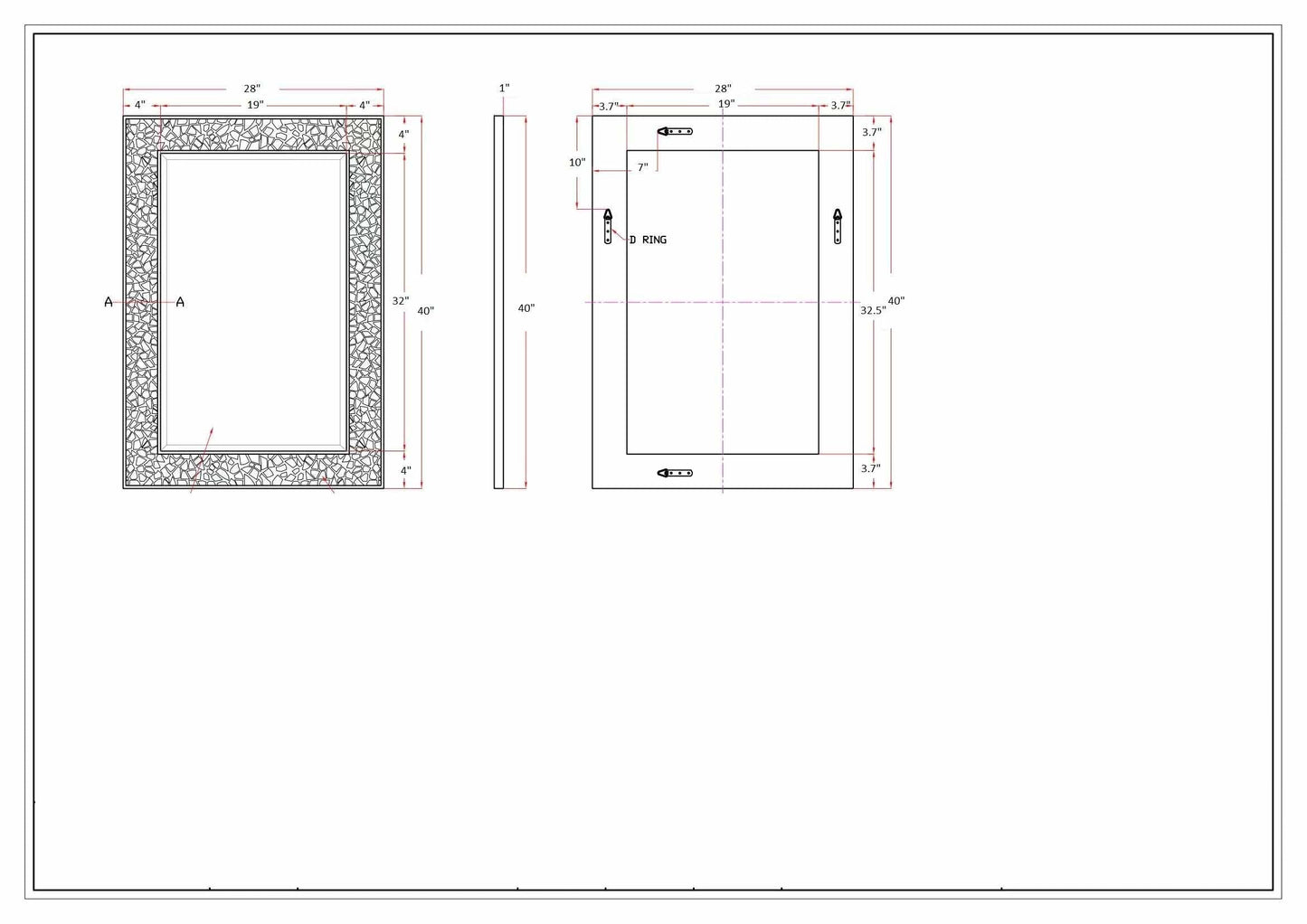 Nicolet Marble Mirror - Clearance