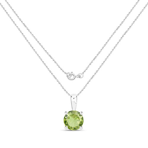 Pendentif en argent sterling 925 avec péridot naturel de 1,25 carat