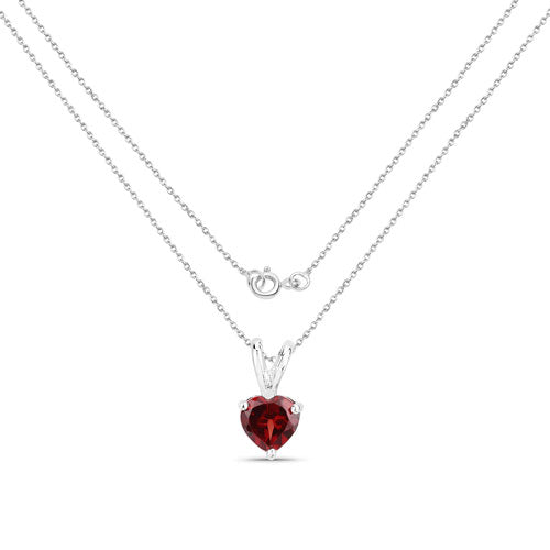 Pendentif en argent sterling 925 et grenat véritable de 0,88 carat