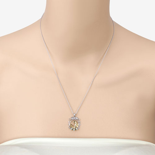Pendentif en argent sterling 925 avec émeraude véritable de 0,09 carat