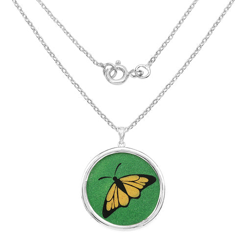 Pendentif en argent sterling 925 avec émeraude véritable de 29,50 carats