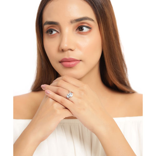 Bague en argent sterling 925 avec topaze bleue véritable de 2,55 carats