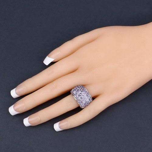 Bague en argent sterling 925 avec tanzanite véritable de 4,22 carats
