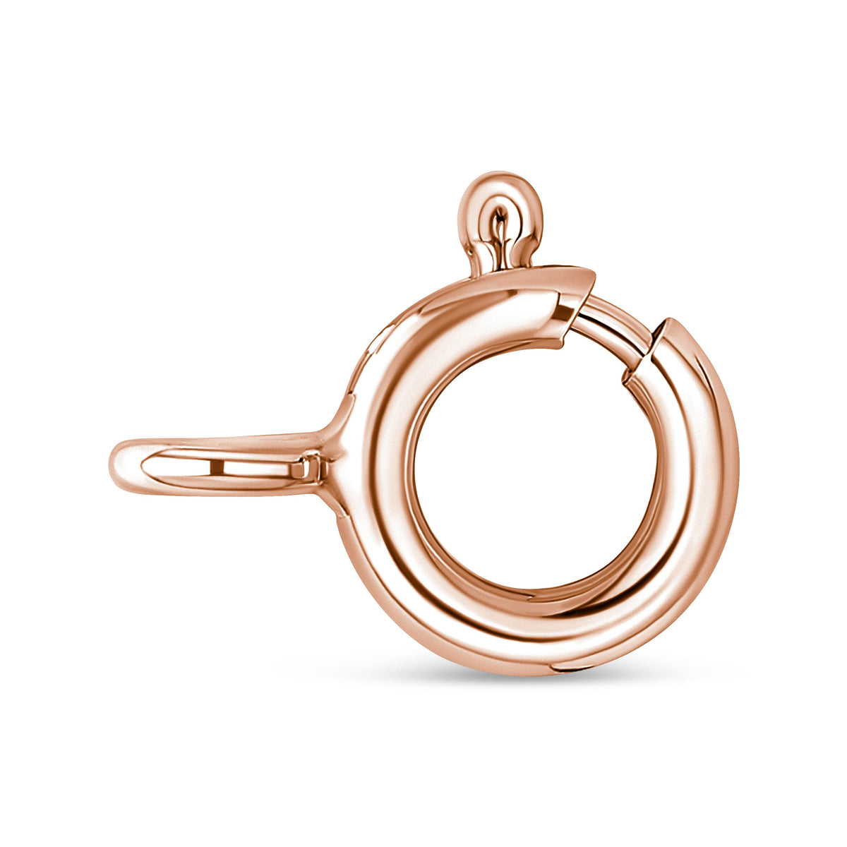 Collier 18 po en or rose et blanc 10K plaqué argent sterling .925 avec triple cercle serti miracle de diamants champagne 1/4 carat (clarté I2-I3)