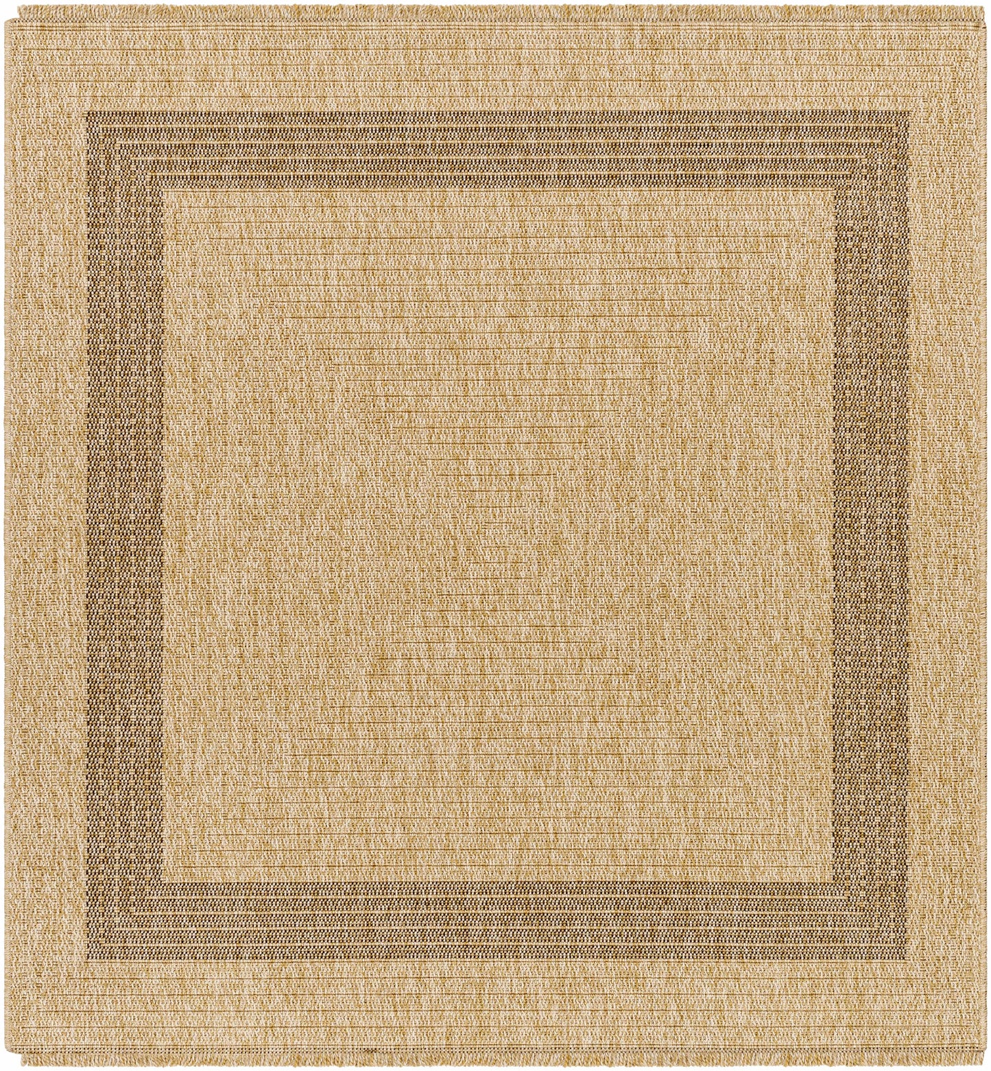 Andie Bordered Faux Jute Outdoor Rug - Clearance
