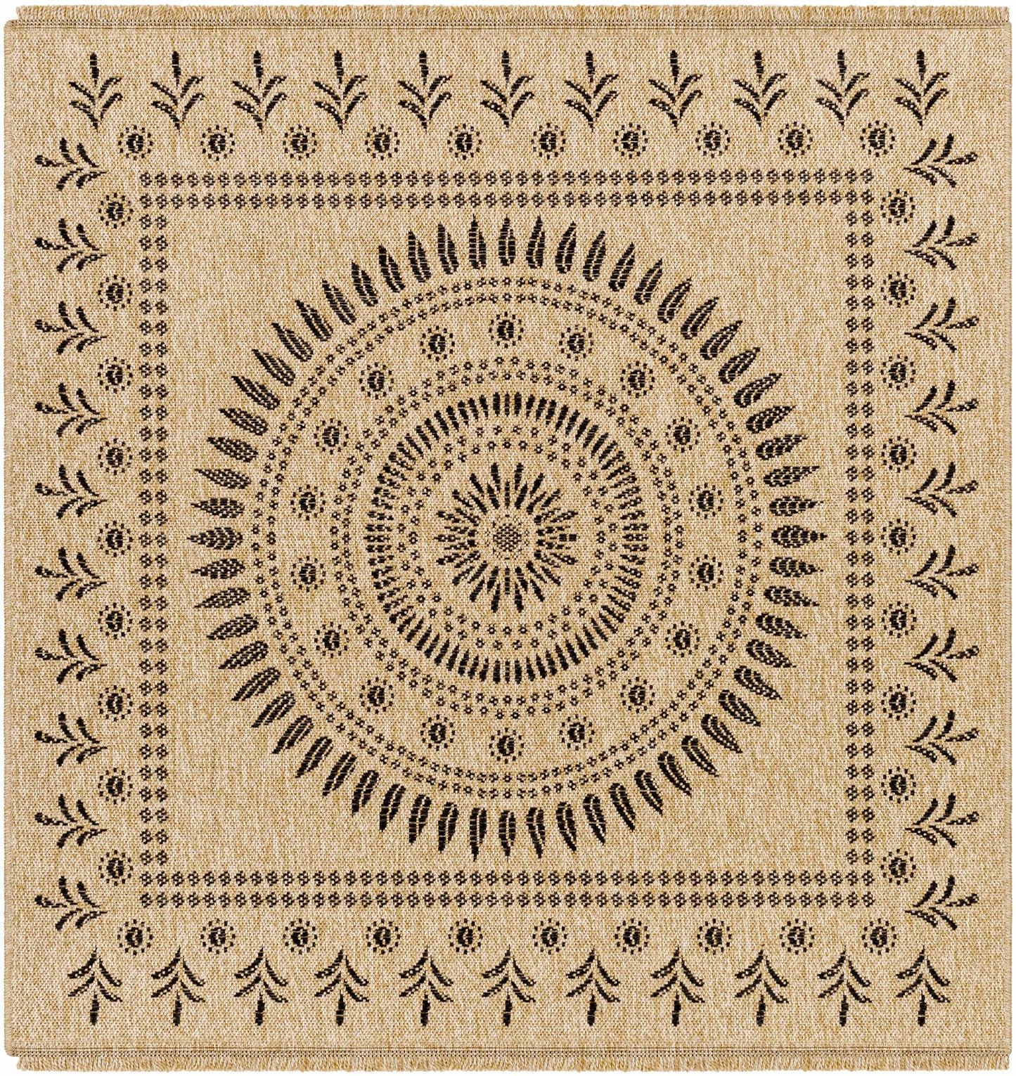 Beata Round Faux Jute Outdoor Rug - Clearance