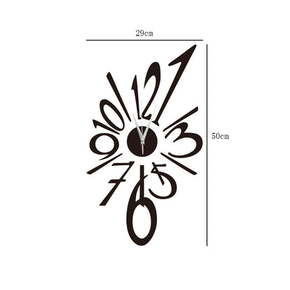 Creative DIY Decoration Fashion Wall Clock Wall Sticker Digital Clock
