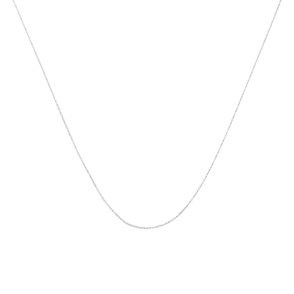 Solid 10K Yellow Gold 0.5mm Slim and Dainty Unisex 18" Rope Chain Necklace