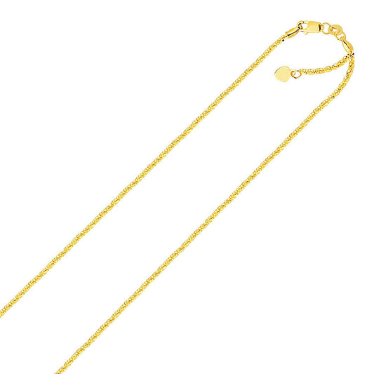 Chaîne Brillante Ajustable Or Jaune 10K 1.5mm