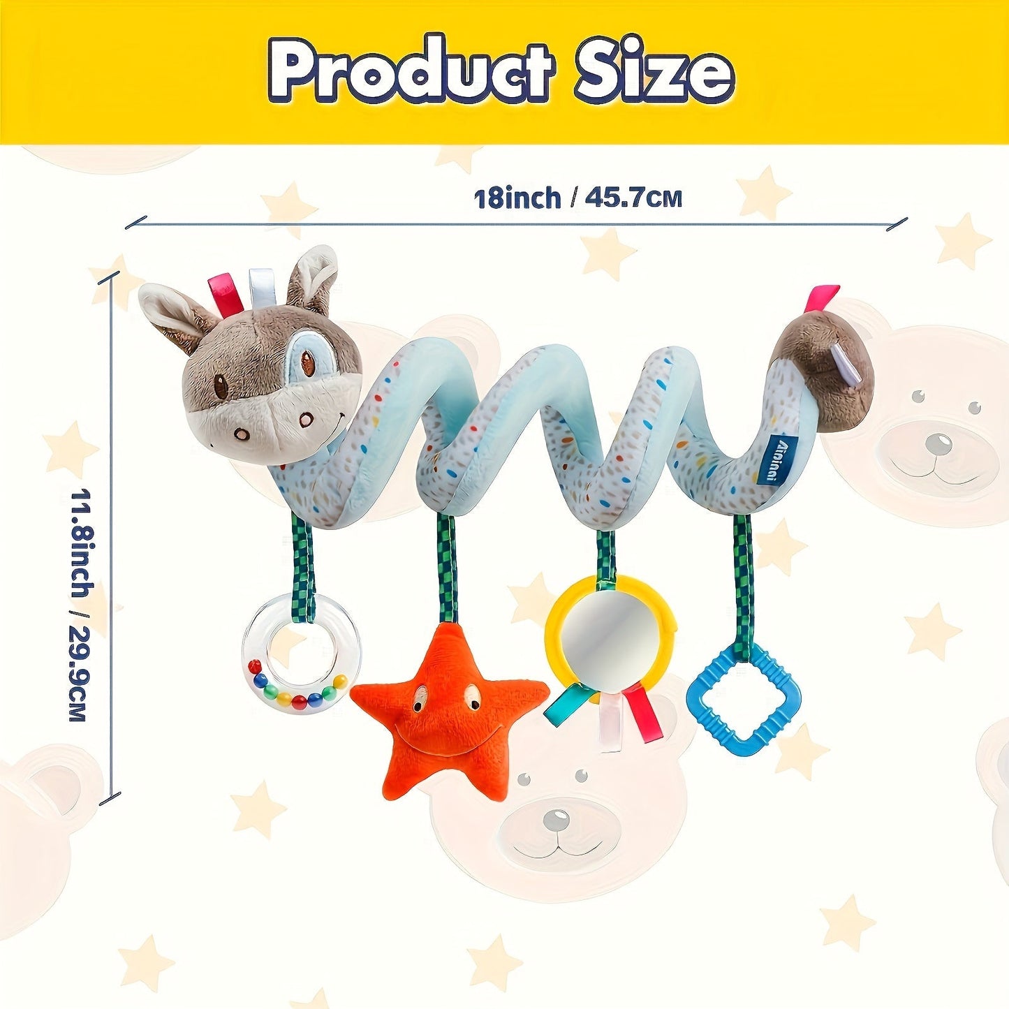 Spiral Plush Youngsters Car Seat Toy