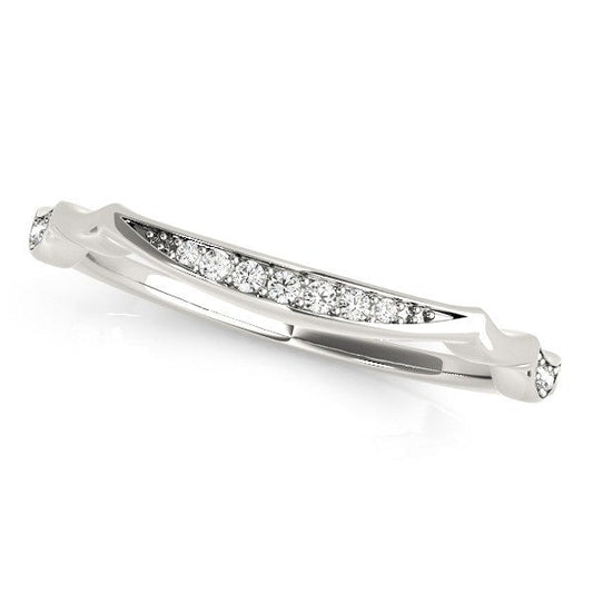 Alliance en or blanc 14 carats avec diamants en dégradé (1/10 carat poids total)