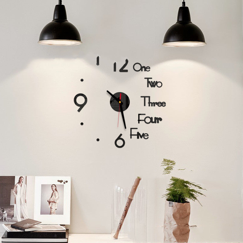 3d Wall Clock Amazon Creative Acrylic Wall Clock Diy Clock Mute Wall Sticker Clock Manufacturer Supply