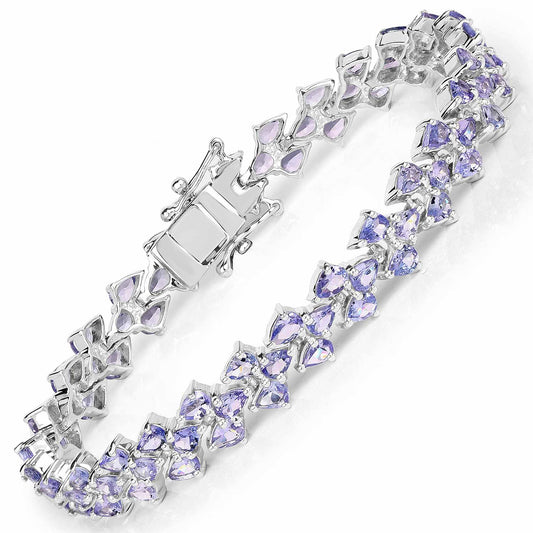 Bracelet en tanzanite véritable 12,04 carats et argent sterling 925