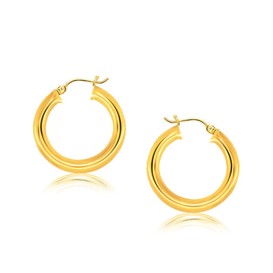 Boucles d'oreilles créoles en or jaune 14 carats poli (30 mm)