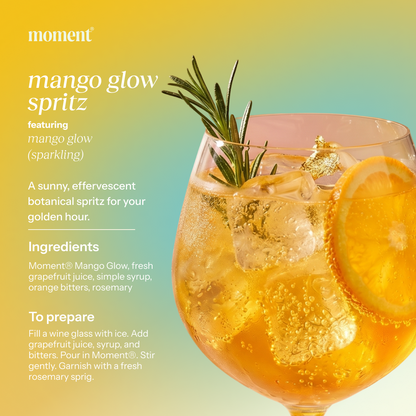mango glow (botanical soda | 12 pack)