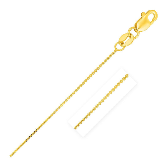 Chaîne maille forçat or jaune 14 carats 0,5 mm