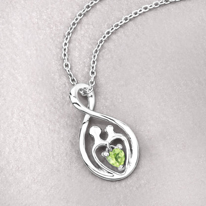 0.15 Carat Genuine Peridot .925 Sterling Silver Pendant