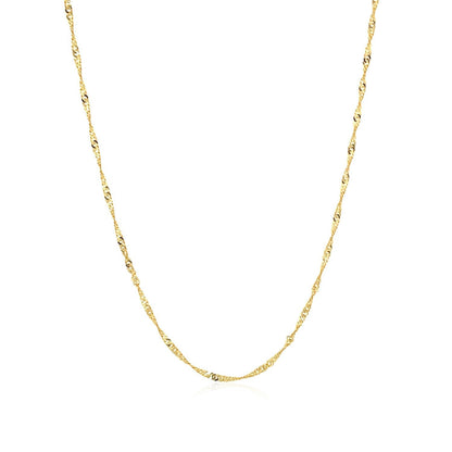 14k Yellow Gold Singapore Chain 1.5mm