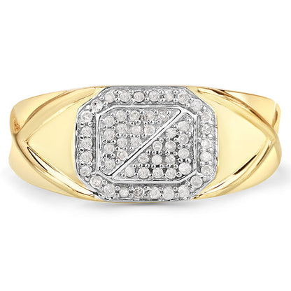 0.24 Carat Genuine White Diamond .925 Sterling Silver Ring