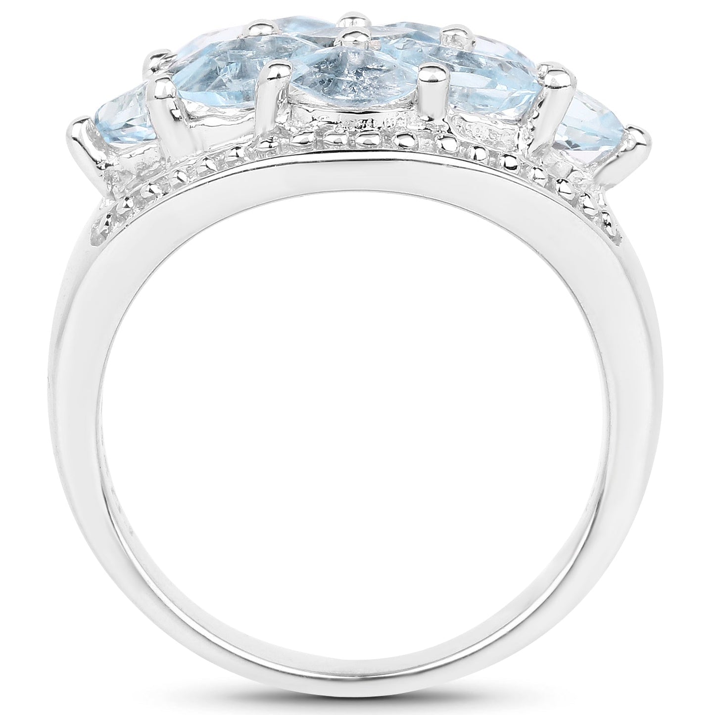 2.50 Carat Genuine  Blue Topaz .925 Sterling Silver Ring