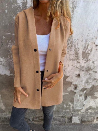 Cross-Border European And American 2026 Autumn And Winter New Fashion Long-Sleeve Solid Color Jacket For Women, Popular On Amazon And Aliexpress
