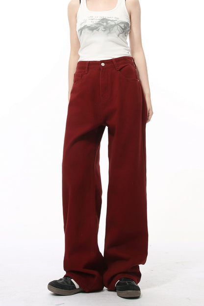 Pocketed Wide Leg Men's Jeans