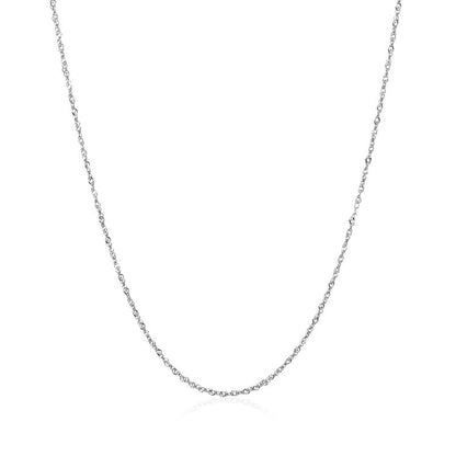 14k White Gold Singapore Chain 0.8mm