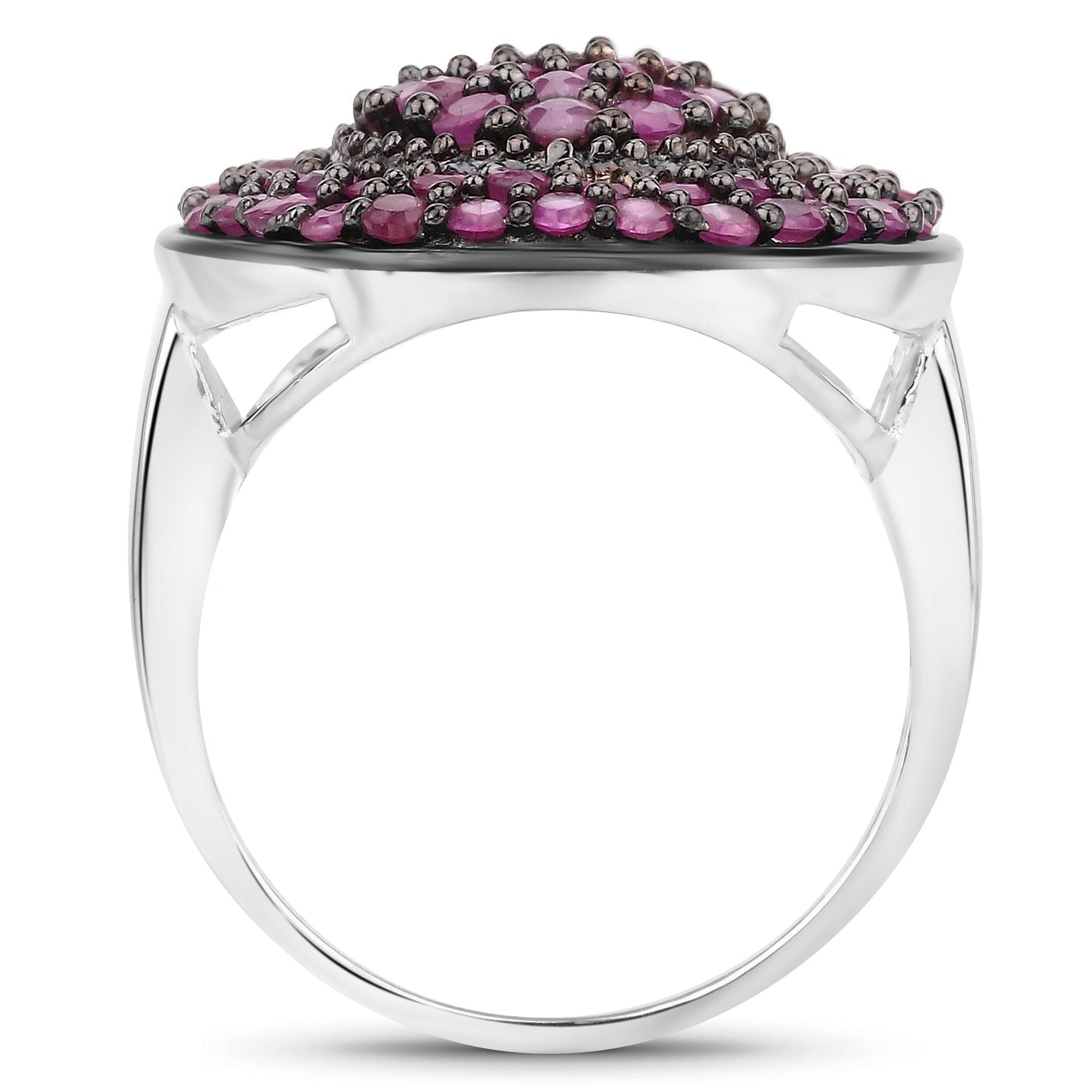 3.11 Carat Genuine Ruby .925 Sterling Silver Ring
