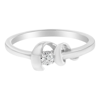 10K White Gold Diamond Promise Ring (1/10 Cttw, H-I Color, SI2-I1 Clarity) - Size 6